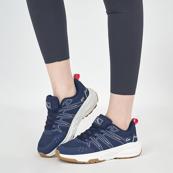 Women's Sneakers Walking Shoes Slip on Cushion Tennis Shoe Workout Gym Blue - Picture 6 of 7